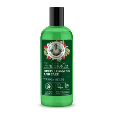 bio mélytisztító és ápoló hajkondicionáló 7 féle tajgai gyógynövénnyel 260 ml