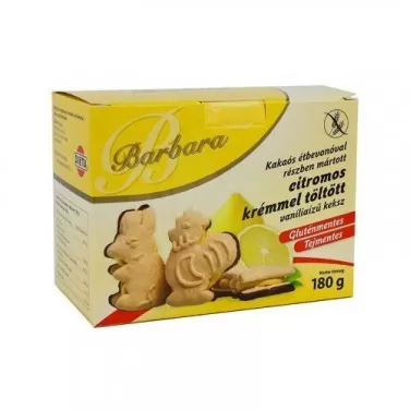 Gluténmentes vaníliás keksz citrom tölt. étbevonatos 150 g