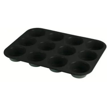 12 csészés muffin sütőforma, matt zöld (NEW) (BH/7946)