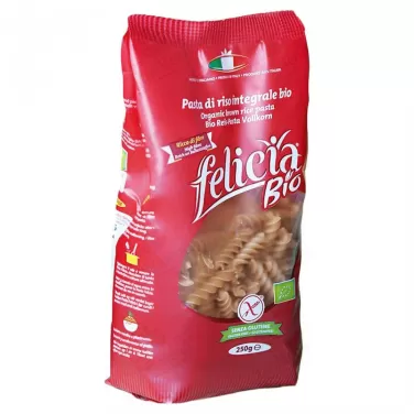 Bio gluténmentes barnarizs fussili tészta 250 g