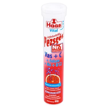 Pezsgőtabletta vas+c 20 db