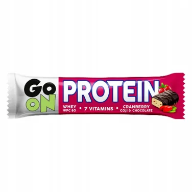 go on tejcsokoládéval bevont áfonyás protein szelet 50 g