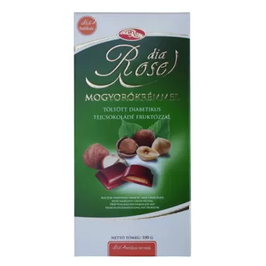 Sweetrose tejcsokoládé mogyorókrémmel töltött,fruktózzal 100 g