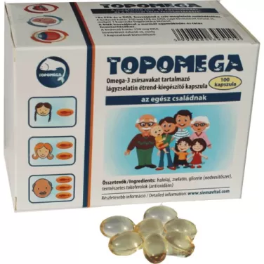 Omega-3 tartalmú lágyzselatin étrend-kiegészítő kapszula 100 db