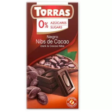 gluténmentes étcsokoládé kakaóbabtörettel hozzáadott 75 g
