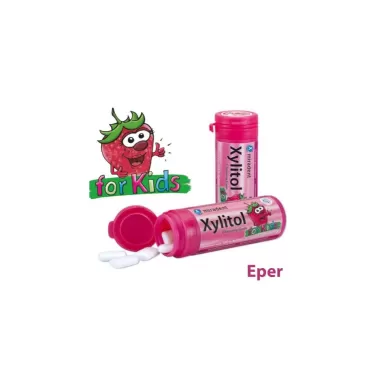 Xylitol kids gyermek rágógumi eper íz 30 db
